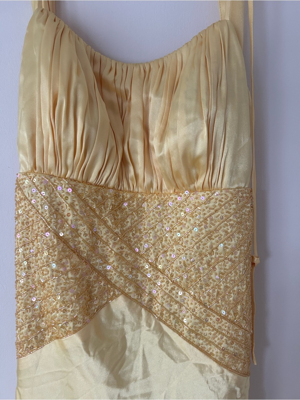 Vintage gold Sequin-Embellished Women's dress